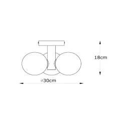 Loftlamper|Loftlamper ^ Lucide Trudy loftlampe til bad 3 lyskilder, mat guld/opal