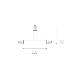 Molto Luce Skinnesystem > T-stik til Volare 2-fase skinne, hvid