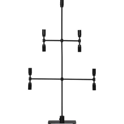 STAR TRADING Julepynt|Vinduesdekoration > Twice lysestage, sort, 9 lyskilder, 91 cm