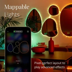 Julepynt|Julelys Udendørs ^ twinkly Dots LED-lyskæde RGB, sort, IP44, 10 m