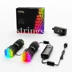 Dekorationsbelysning|Julepynt ^ twinkly RGB lyskæder, sort, 250 lys 20m