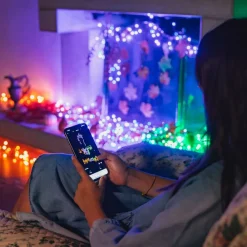 Dekorationsbelysning|Julepynt ^ twinkly RGB lyskæder, sort, 250 lys 20m