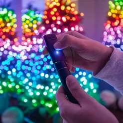 Dekorationsbelysning|Julepynt ^ twinkly RGB lyskæder, sort, 250 lys 20m