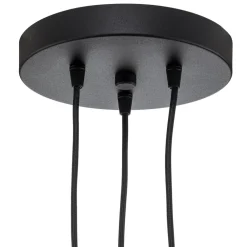 Pendellamper ^ SOLLUX LIGHTING Tynd pendel, sort, tre lys, rondel
