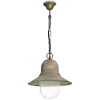 Udendørs Pendellamper ^ Moretti Luce Udendørs hængelampe Campanula 2094, antik messing, Ø 29 cm, IP44