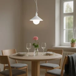 Udendørs Pendellamper ^ Argon Udendørs hængelampe Enduro, hvid, stål, glas, IP44, E27