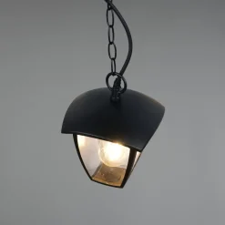 Udendørs Pendellamper ^ Trio Lighting Udendørs hængelampe VENTA, sort, 17 x 17 cm, metal, IP44