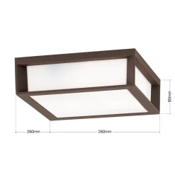 ORION Udendørs Loftlamper > Udendørslampe Henry, corten, trykstøbt aluminium, E27, IP44