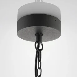 Udendørs Pendellamper ^ Lucande Udendørs LED-pendellampe Cube med glasskærm, 26 cm