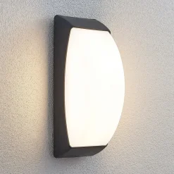 Lindby Væglamper > Udendørs LED-væglampe Alexey, IP65, mørkegrå