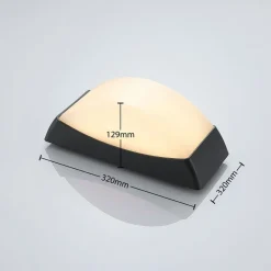 Lindby Væglamper > Udendørs LED-væglampe Alexey, IP65, mørkegrå