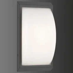 LCD Væglampe Med Sensor > 053 udendørs LED-væglampe bevægelsessensor, grafit