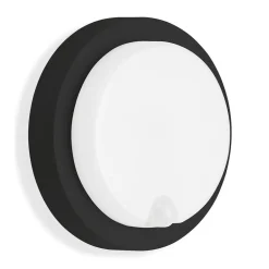 Telefunken Væglampe Med Sensor > Udendørs LED-væglampe Dortmund Ø17cm sort