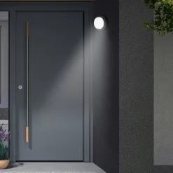 Telefunken Væglampe Med Sensor > Udendørs LED-væglampe Dortmund Ø17cm sort