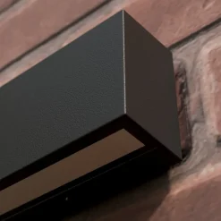 Lucande Terrassebelysning|Væglamper > Udendørs LED-væglampe Elvira, antracit, metal, varmhvid, IP65