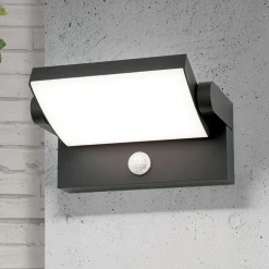 Væglampe Med Sensor ^ ORION Udendørs LED-væglampe Ginger, sensor, antracit, IP54
