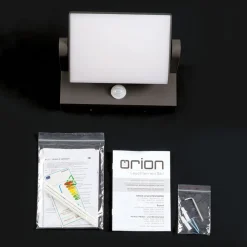 Væglampe Med Sensor ^ ORION Udendørs LED-væglampe Ginger, sensor, antracit, IP54