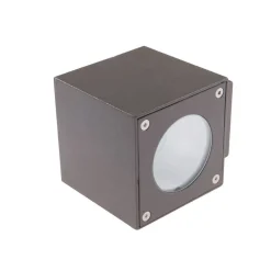 Væglamper ^ Lucande Udendørs LED-væglampe Jarno, antracit, sæt med 2, metal, 9 cm