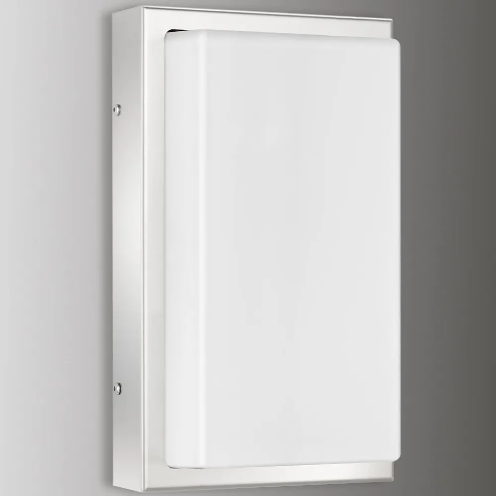 Væglampe Med Sensor ^ LCD Udendørs LED-væglampe Julea, stål, glas, bevægelsessensor