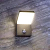 Deko-Light Væglampe Med Sensor|Væglamper > Udendørs LED-væglampe med sensor Tucanae, grå, højde 22 cm, IP54
