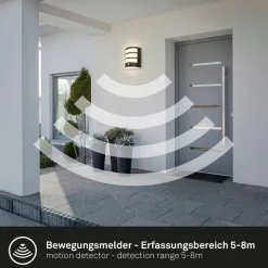 Briloner Væglampe Med Sensor|Væglamper > Udendørs LED-væglampe 3795015, sort, sensor, IP44