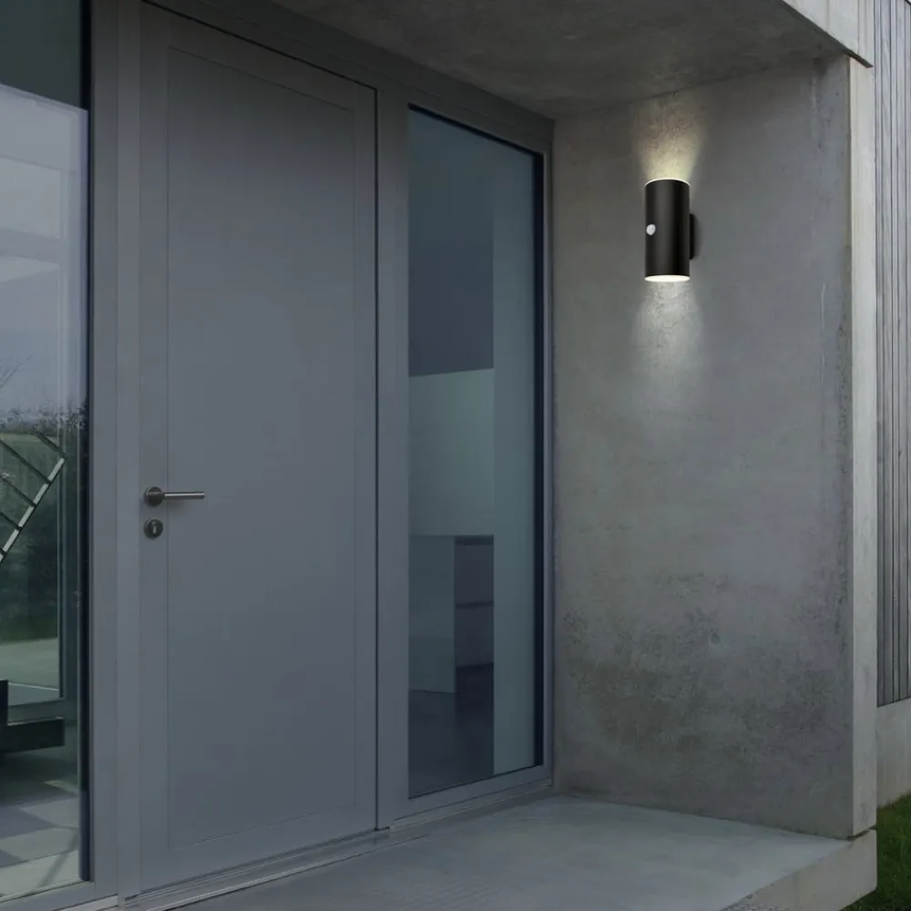 Briloner Væglampe Med Sensor|Væglamper > Udendørs LED-væglampe 3787015, sort, sensor, op/ned