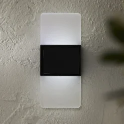 Væglamper ^ STAR TRADING Udendørs LED-væglampe Wally, 14x6 cm hvid frostet CCT