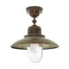 Moretti Luce Udendørs Loftlamper > Udendørs loftlampe Turino, IP44, messing, glas, Ø 30 cm