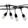 Dekorationsbelysning ^ Eko-Light Udendørs lyskæde Garlanda, sort, IP44, 10 m, 10-lys.