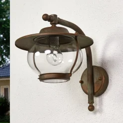 Moretti Luce Væglamper > Udendørs væglampe Adessora, antik messing