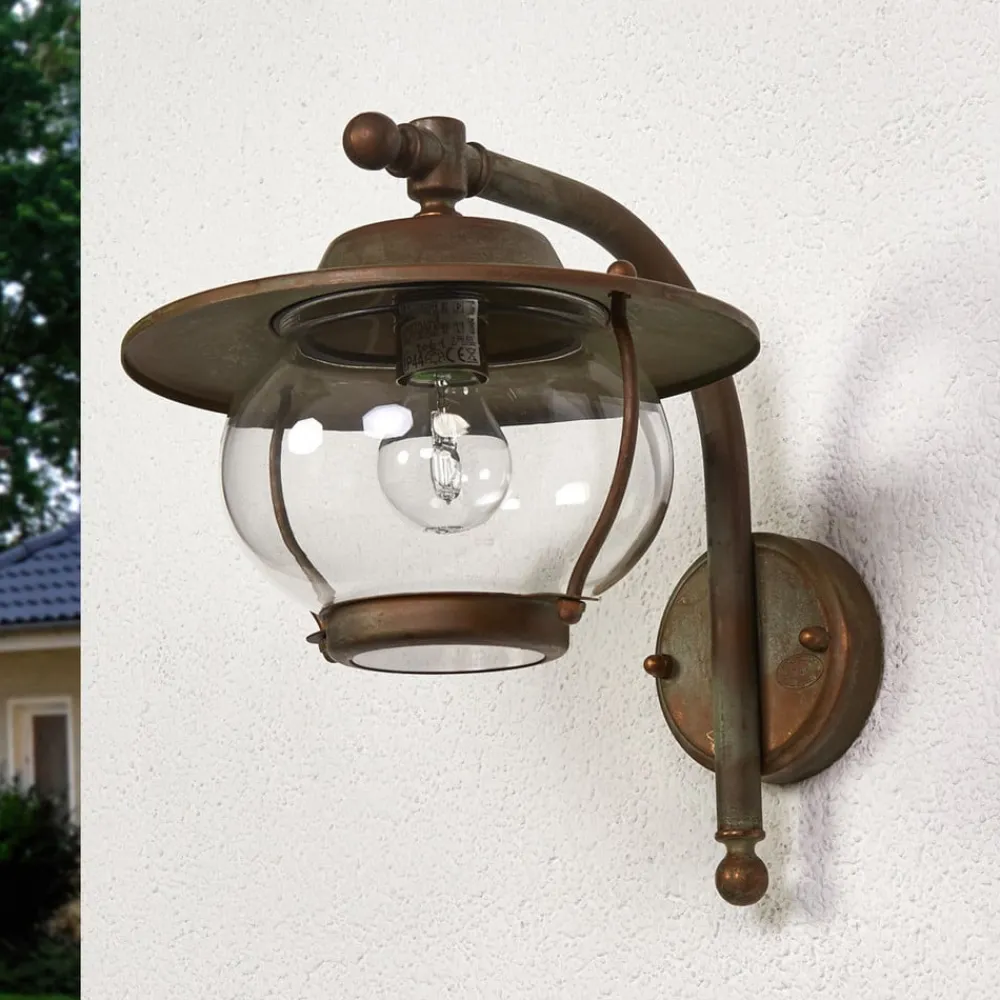 Moretti Luce Væglamper > Udendørs væglampe Adessora, antik messing