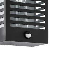 EGLO Væglampe Med Sensor > Udendørs væglampe Alamonte 3, sort, med sensor