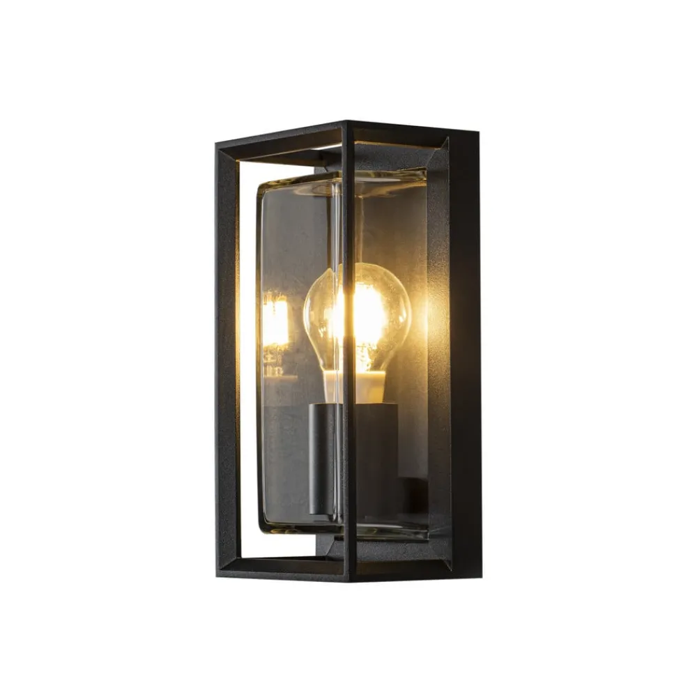 Konstsmide Terrassebelysning|Væglamper > Udendørs væglampe Brindisi, sort, metal, 26 cm høj, IP54