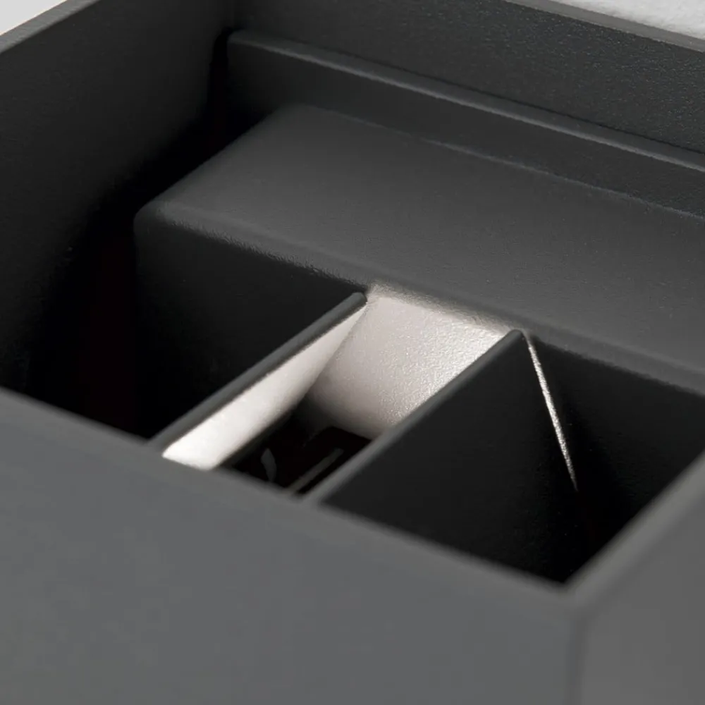 Væglampe Med Sensor|Terrassebelysning ^ ORION Udendørs væglampe Cube-S, antracit, metal, sensor