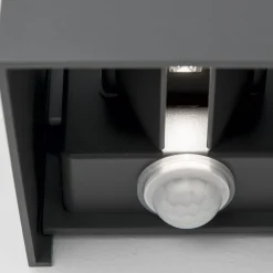 Væglampe Med Sensor|Terrassebelysning ^ ORION Udendørs væglampe Cube-S, antracit, metal, sensor