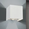 ORION Væglampe Med Sensor|Terrassebelysning > Udendørs væglampe Cube-S, hvid, metal, bevægelsessensor