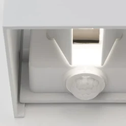ORION Væglampe Med Sensor|Terrassebelysning > Udendørs væglampe Cube-S, hvid, metal, bevægelsessensor