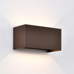Mantra Iluminación Væglamper > Udendørs væglampe Davos dobbelt, cprtem, dæmpbar aluminium