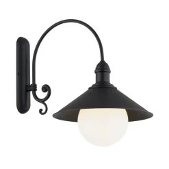 Argon Terrassebelysning > Udendørs væglampe Enduro, sort, stål, glas, IP44, E27