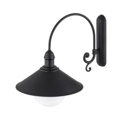 Argon Terrassebelysning > Udendørs væglampe Enduro, sort, stål, glas, IP44, E27