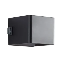 Brilliant Væglampe Med Sensor|Terrassebelysning > Udendørs væglampe Iseo, sort, bredde 10 cm, sensor