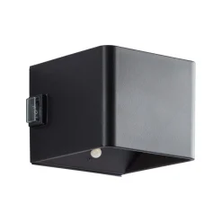 Brilliant Væglampe Med Sensor|Terrassebelysning > Udendørs væglampe Iseo, sort, bredde 10 cm, sensor