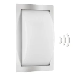 Væglampe Med Sensor|Væglamper ^ LCD Udendørs væglampe Ivett E27 stål med bevægelsessensor