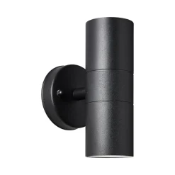 Udendørs Spot|Væglamper ^ Brilliant Udendørs væglampe Jandy up/down, sort, metal, glas, GU10