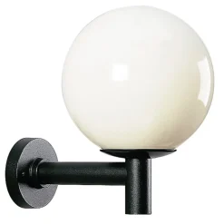 Væglamper ^ Albert Leuchten Udendørs væglampe, kugle, plast, Ø 35 cm, sort
