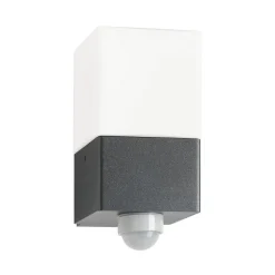 LCD Væglampe Med Sensor > Udendørs væglampe Linus, grafit, Sensor, stål, glas, E27