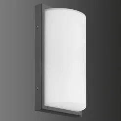 Væglampe Med Sensor ^ LCD 039 udendørs væglampe med bevægelsessensor, grafit