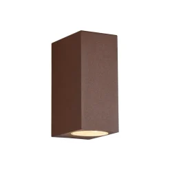 Trio Lighting Væglamper > Udendørs væglampe Roya, 2-flammet, kantet, rust