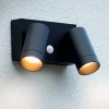 Lucide Udendørs Spot|Væglamper > Udendørs vægspot Taylor Sensor, 2 lyskilder, sort