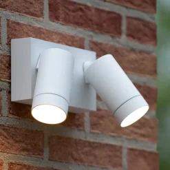 Lucide Udendørs Spot > Udendørs vægspot Taylor Sensor, 2 lyskilder, hvid